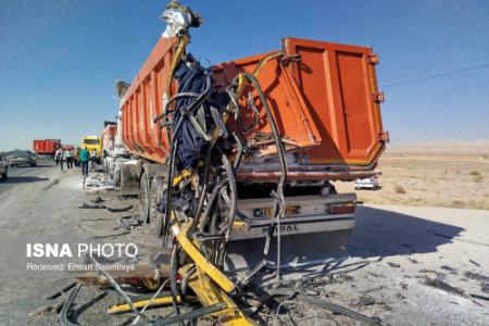 عکس خبری،حادثه مرگبار تصادف اتوبوس دانشجویان سمنانی