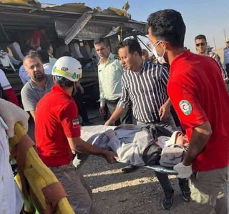 عکس خبری،حادثه مرگبار تصادف اتوبوس دانشجویان سمنانی