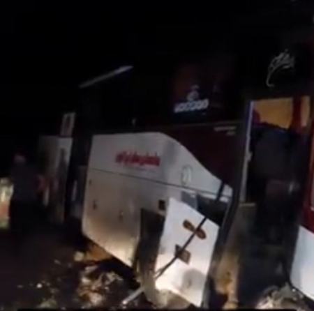 انحراف اتوبوس در جاده سبزوار به مشهد،اخبار حوادث،خبرهای حوادث انحراف اتوبوس در جاده سبزوار به مشهد،اخبار حوادث،خبرهای حوادث