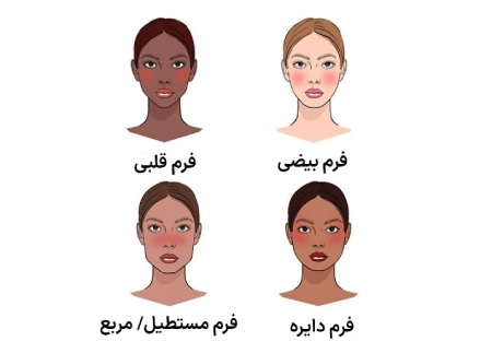 تاثیر انواع فرم صورت بر برجسته کردن گونه تاثیر انواع فرم صورت بر برجسته کردن گونه