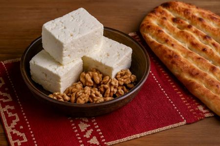 پنیر لیقوان و گردو تازه پنیر لیقوان و گردو تازه