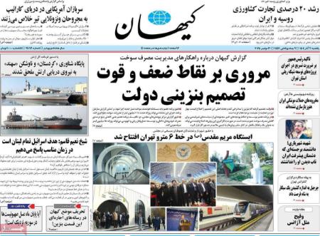 تیتر روزنامه ها،روزنامه های سیاسی و اقتصادی