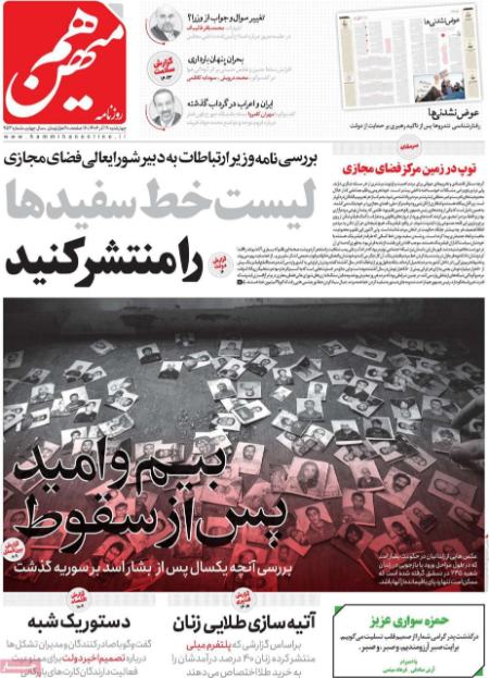 تیتر روزنامه ها،روزنامه های سیاسی و اقتصادی