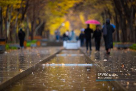 عکس خبری،باران پاییزی در اصفهان