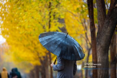 عکس خبری،باران پاییزی در اصفهان