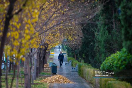 عکس خبری،باران پاییزی در اصفهان