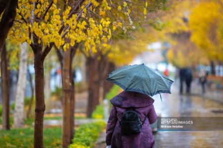 عکس خبری،باران پاییزی در اصفهان