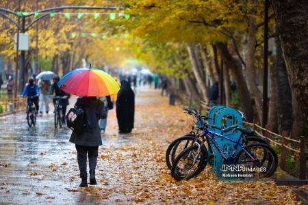 عکس خبری،باران پاییزی در اصفهان