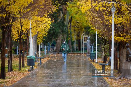 عکس خبری،باران پاییزی در اصفهان