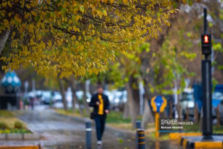 عکس خبری،باران پاییزی در اصفهان