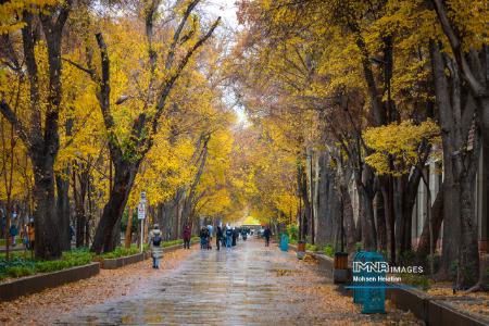 عکس خبری،باران پاییزی در اصفهان