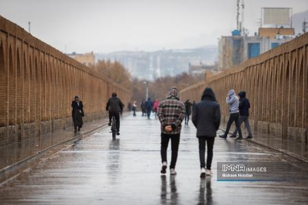 عکس خبری،باران پاییزی در اصفهان