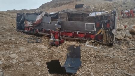 سقوط مرگبار اتوبوس در سمیرم،اخبار حوادث،خبرهای حوادث