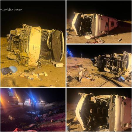 عکس خبری،واژگونی اتوبوس در محور اصفهان - نطنز عکس خبری،واژگونی اتوبوس در محور اصفهان - نطنز