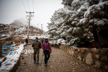 عکس خبری،بارش برف پاییزی در اصفهان