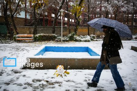 عکس خبری،بارش برف پاییزی در اصفهان
