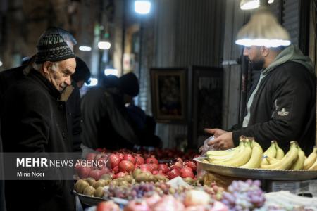 عکس خبری،خلوتی بازار تبریز در شب یلدا