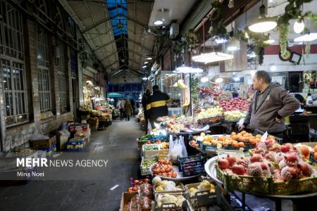 عکس خبری،خلوتی بازار تبریز در شب یلدا