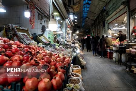 عکس خبری،خلوتی بازار تبریز در شب یلدا