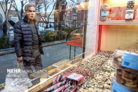 عکس خبری،خلوتی بازار تبریز در شب یلدا