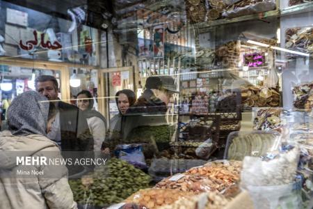 عکس خبری،خلوتی بازار تبریز در شب یلدا