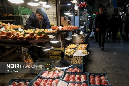 عکس خبری،خلوتی بازار تبریز در شب یلدا