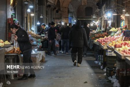 عکس خبری،خلوتی بازار تبریز در شب یلدا