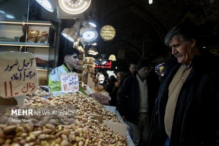 عکس خبری،خلوتی بازار تبریز در شب یلدا