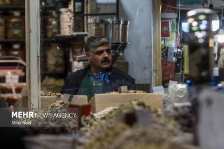 عکس خبری،خلوتی بازار تبریز در شب یلدا