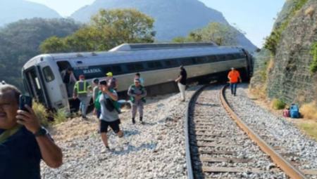 خروج قطار از ریل در مکزیک،اخبار حوادث،خبرهای حوادث