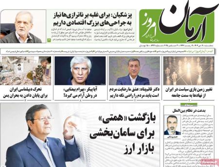 تیتر روزنامه ها،روزنامه های سیاسی و اقتصادی