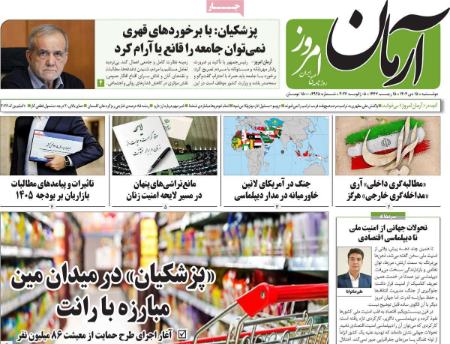 تیتر روزنامه ها،روزنامه های سیاسی و اقتصادی