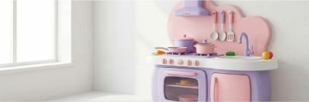 ست آشپزخانه کودک به عنوان یک اسباب بازی دخترانه جدید و محبوب