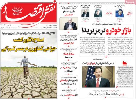 تیتر روزنامه ها،روزنامه های سیاسی و اقتصادی