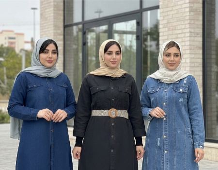 ست کردن شال و روسری با مانتو جین ست کردن شال و روسری با مانتو جین