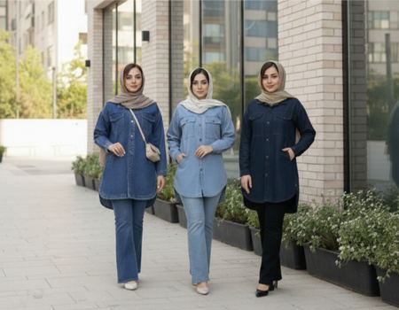 انتخاب شلوار مناسب برای مانتو جین انتخاب شلوار مناسب برای مانتو جین