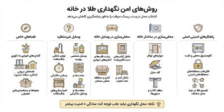 روش‌های امن نگهداری طلا در خانه