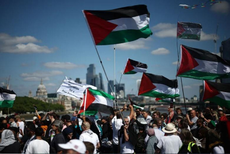 عکسهای جالب,عکسهای جذاب,تظاهرات حامیان فلسطین در لندن