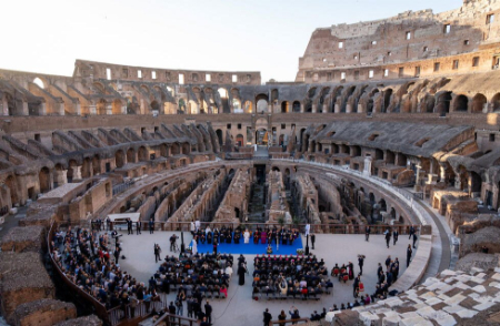 عکسهای جالب,عکسهای جذاب,نشست بین ادیان با حضور پاپ لئو چهاردهم در شهر رم ایتالیا