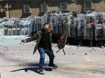 عکسهای جالب,عکسهای جذاب,اعتراضات ضددولتی در پایتخت مکزیک