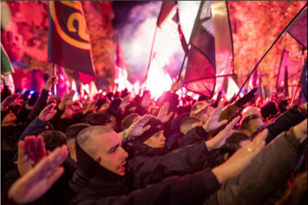 عکسهای جالب,عکسهای جذاب,تظاهرات گروه های راست افراطی در پایتخت اسپانیا