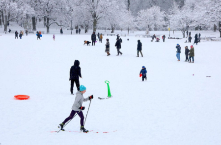 عکسهای جالب,عکسهای جذاب, نخستین برف پاییزی در شهر نیویورک آمریکا
