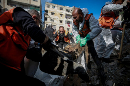 عکسهای جالب,عکسهای جذاب,عملیات جستجوی پیکرهای زیر آوار در نوار غزه