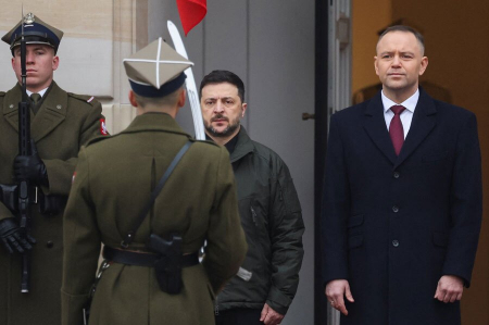 عکسهای جالب,عکسهای جذاب,استقبال رئیس جمهوری لهستان از همتای اوکرانی