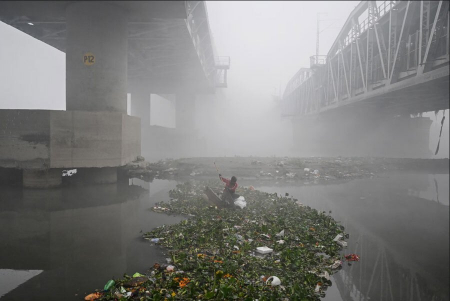 عکسهای جالب,عکسهای جذاب,آلودگی رود یامونا در شهر دهلی هند