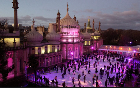 عکسهای جالب,عکسهای جذاب,اسکیت سواری در پیست یخ 