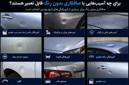 چه آسیبهایی با صافکاری بدون رنگ قابل تعمیر هستند؟ چه آسیبهایی با صافکاری بدون رنگ قابل تعمیر هستند؟