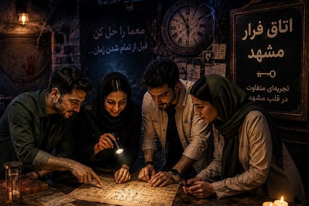 اتاق فرار مشهد و تجربه یک تفریح هیجان‌انگیز گروهی