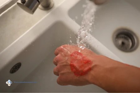درمان زخم سوختگی با آب خنک درمان زخم سوختگی با آب خنک