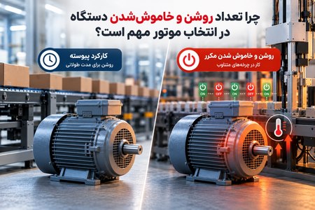 اهمیت تعداد روشن و خاموش شدن دستگاه در انتخاب الکتروموتور اهمیت تعداد روشن و خاموش شدن دستگاه در انتخاب الکتروموتور